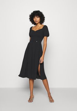Superdry - KALA SMOCKED MIDI DRESS - Korte jurk - black
