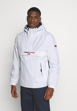 Tommy Jeans - SOLID POPOVER JACKET UNISEX - Veste coupe-vent - white