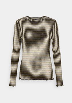 Vero Moda - VMOLINE - Maglietta a manica lunga - travertine/black