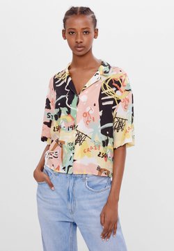 Bershka - MIT BUNTEM  - Camicia - white