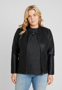 ONLY Carmakoma - CARROBBER JACKET - Imitatieleren jas - black