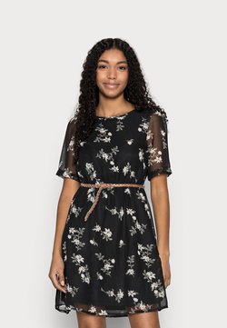 Vero Moda Petite - VMFALLIE BELT DRESS - Korte jurk - black