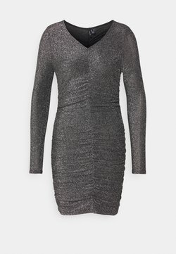 Vero Moda Petite - VMJOSEPHINE SHORT DRESS - Jerseykleid - black/silver