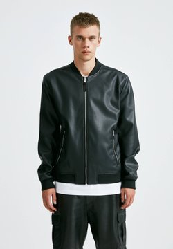 PULL&BEAR - Giacca in similpelle - mottled black