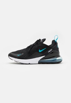 Nike Sportswear - AIR MAX 270 - Sneaker low - black/light blue fury/dark smoke grey/white