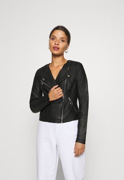 Vero Moda Petite - VMRIAFAVO  - Imitatieleren jas - black
