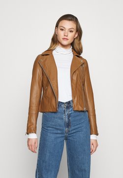 ONLY - ONLGEMMA BIKER - Imitatieleren jas - cognac