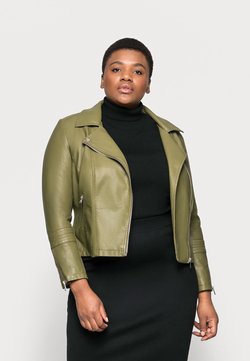 ONLY Carmakoma - CAREMMY BIKER - Imitatieleren jas - capulet olive