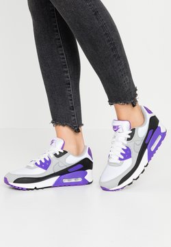 Nike Sportswear - AIR MAX 90 - Sneakers laag - white/particle grey/hyper grape/black/light smoke grey