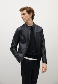 Mango - JOSENO - Imitatieleren jas - dunkles marineblau