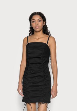 Topshop Petite - RUCHED BODYCON DRESS - Cocktailkleid/festliches Kleid - black