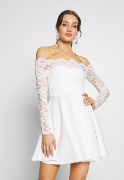 Nly by Nelly - OFF SHOULDER SKATER - Jerseykleid - white