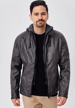 INDICODE JEANS - ECKROTE - Imitatieleren jas - raven