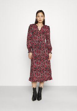ONLY - ONLPELLA MIDI DRESS  - Korte jurk - black/shore flowers pink
