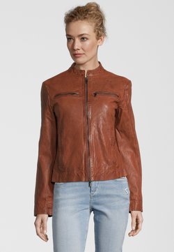 7eleven - RIANA - Leren jas - cognac