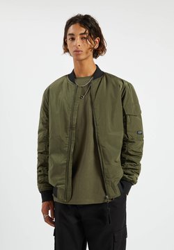 PULL&BEAR - BASIC - Giubbotto Bomber - khaki