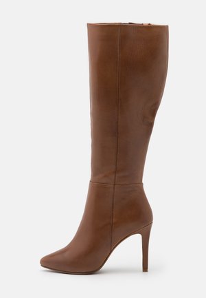 Bruine Steven New York Brede schacht laarzen online kopen Bruine Laarzen met hoge hak online kopen | ZALANDO